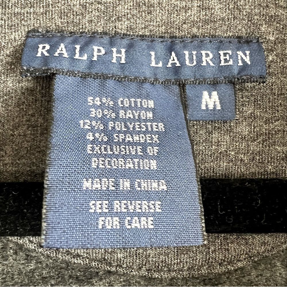 Ralph Lauren Blue Label Embroidered Insignia Grey Sweatshirt Blazer Size Medium - Picture 3 of 8